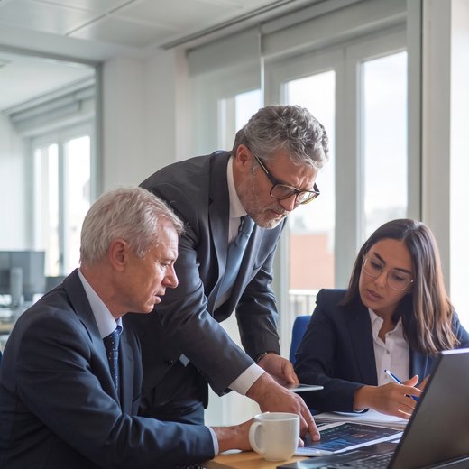 Directivos de Valuest en reunión de trabajo